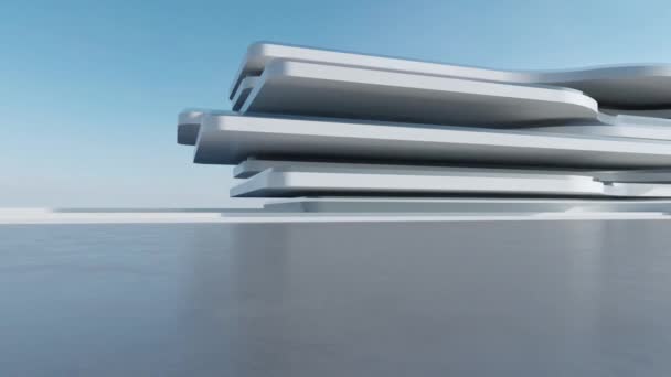 Render Abstract Futuristic Architecture Concrete Floor — ストック動画