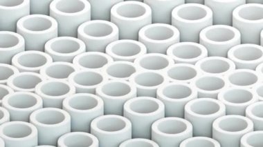 Beyaz geometrik arkaplan, hareket tasarımı 3d canlandırma canlandırması