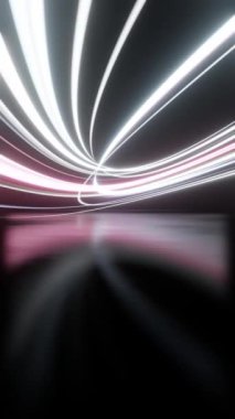 soyut fütüristik neon arkaplan parlayan çizgiler, ışık izi, döngü canlandırması