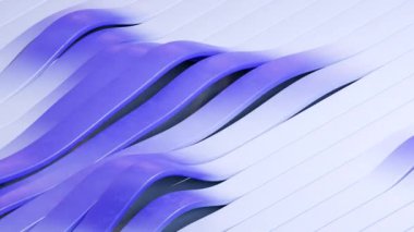 Soyut gradyan mavi dalga arkaplanının 3d görüntülenmesi, döngü canlandırması.