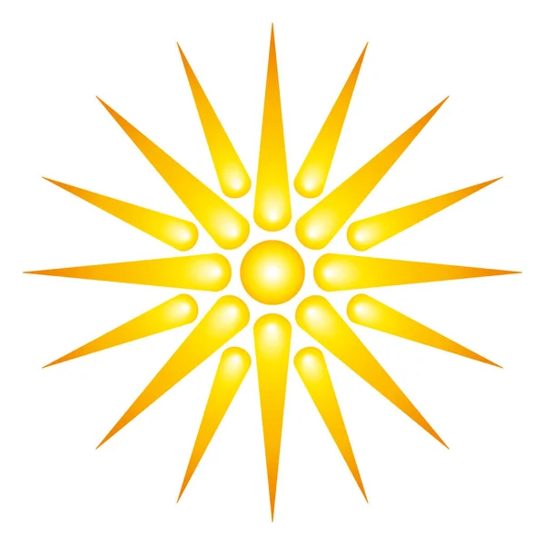 Vergina Sun Symbol Gwiazdy Argead Również Gwiazda Vergina Gwiazda Vergina — Wektor stockowy