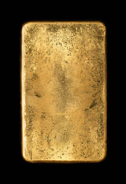 Altın Külçe Olarak Bilinen Dökme Altın Külçenin Arka Yüzeyi Rafine — Stok fotoğraf