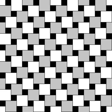 Kare desenli, pürüzsüz fayanslı, geometrik optik illüzyonlu. Özel düzenlenmiş kareler, artık yatay hizada gözükmeyecek ve Zoellner ya da Cafe Wall illüzyonuna benzer şekilde hafifçe bükülmüş..