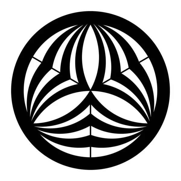 Triquetra Celta Trevo Emblema Trindade Símbolo Com Ondas Como Usado — Vetor de Stock