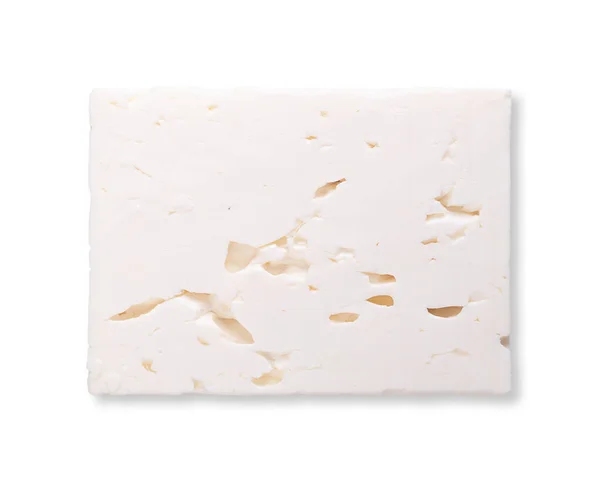 Φέτα Φέτα Λευκό Τυρί Διατομή Παραδοσιακό Τυρί Από Μείγμα Πρόβειου — Φωτογραφία Αρχείου