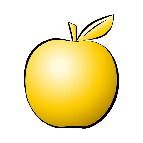 Golden Apple Element Symbol Folk Legends Fairy Tales Golden Apple — Stock Vector