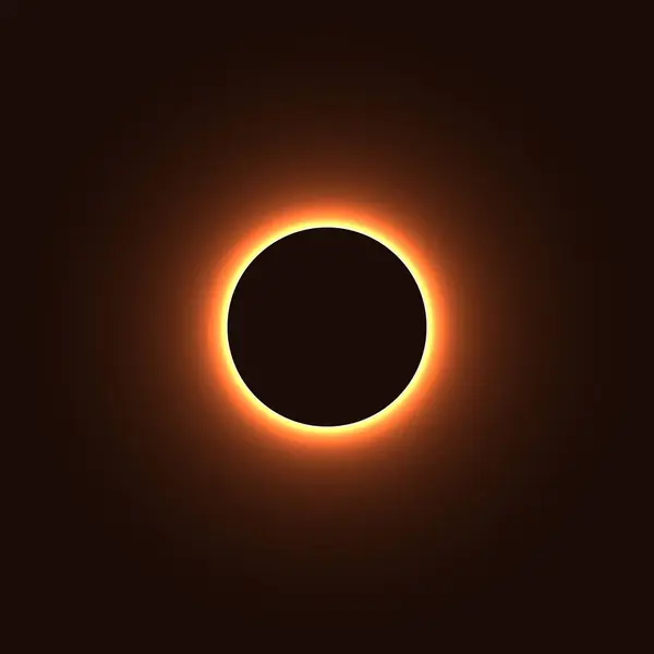 Teljes Napfogyatkozás Egy Természeti Jelenség Illusztrációja Ahol Hold Elhomályosítja Napot — Stock Vector