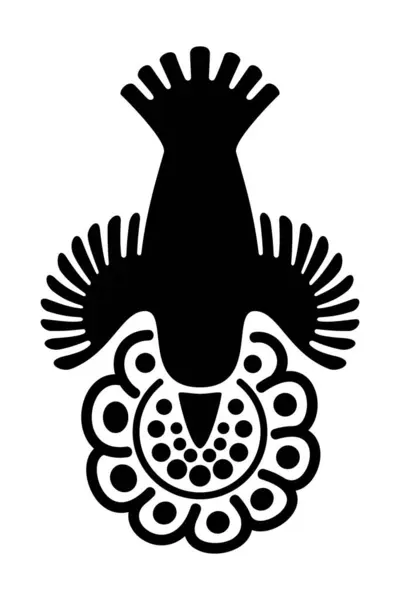Hummingbird Flower Motif Symbol Aztec God Huitzilopochtli Whose Name Means — Stock Vector