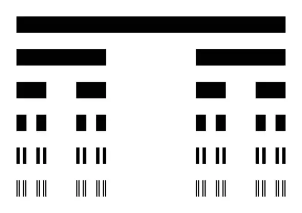 Cantor Ternary Set Iterationen Beispiel Eines Fraktalen Strings Oder Eines — Stockvektor