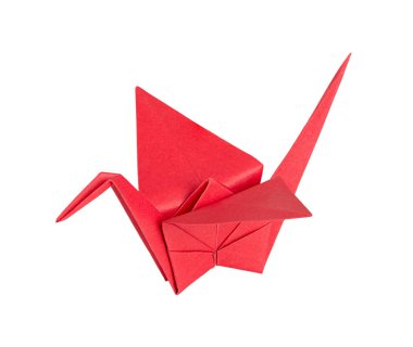 Origami kağıt vinç, kırmızı tsuru, katlanmış kağıttan yapılmış. Çoğu klasik Japon origami tasarımı mevcut ve barış sembolü olarak kullanılır. Vinç kanatlarının ruhları cennete taşıdığına inanılır..
