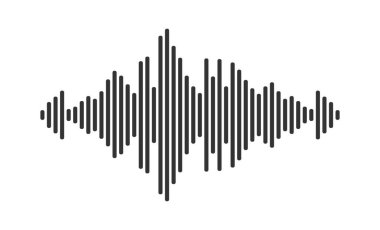 Müzik dengeleyicisi için titreşim titreşimli ses dalgası. Grafik tasarımında vektör illüstrasyonu izole edildi
