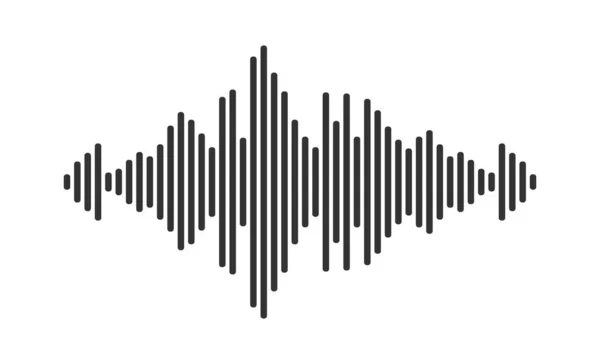 音楽イコライザーのためのパルス振動形態での音波 グラフィックデザインにおけるベクトル図 — ストックベクタ