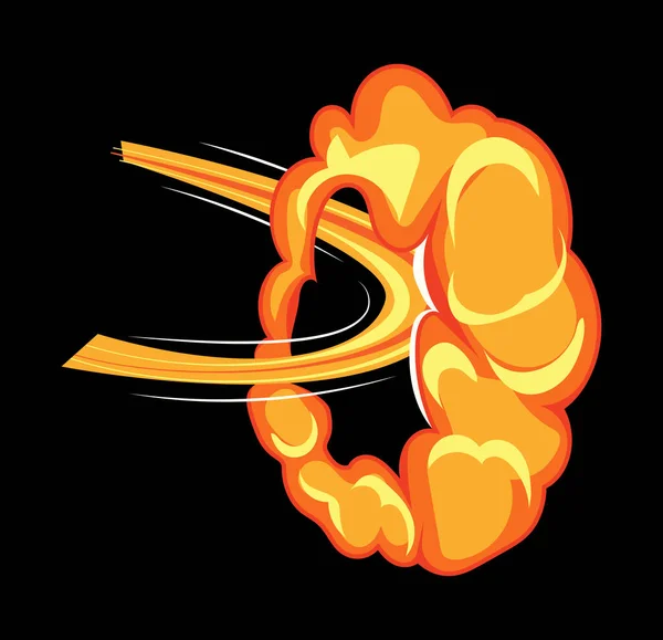 Fire Ring Explosion Effect Burning Motion Turning Trail Illustration Comic — Stockfoto