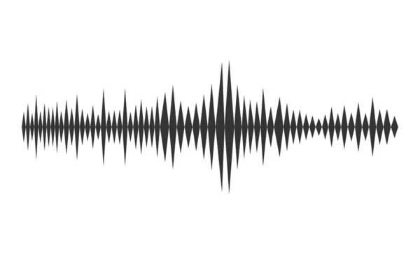 Sound wave signal in vibration graph form for voice recording. Illustration in graphic design isolated