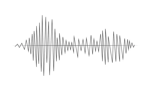 Sound wave with black lines signal for audio and song equalizer. Illustration in graphic design isolated