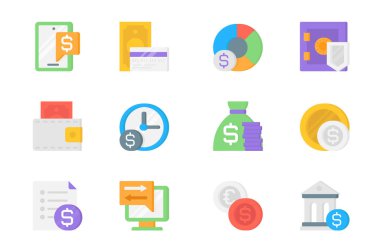 Bankacılık 3D simgeleri ayarlandı. Çevrimiçi başvuru, kredi kartı, muhasebe, güvenli, tasarruf, cüzdan, zaman, para çantası, ödeme ve diğerleri. Mobil uygulama ve web tasarımı için vektör ögeleri