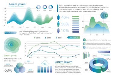 Mega set of infographic elements data visualization vector design template. Can be used for steps, options, business process, workflow, diagram, flowchart, timeline, marketing. Bundle info graphics. clipart