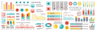 Mega bilgi elemanları kümesi veri görselleştirme vektör tasarım şablonu. Adımlar, seçenekler, iş süreci, iş akışı, diyagram, akış şeması, zaman çizelgesi, pazarlama için kullanılabilir. Bilgi paketleme grafikleri.