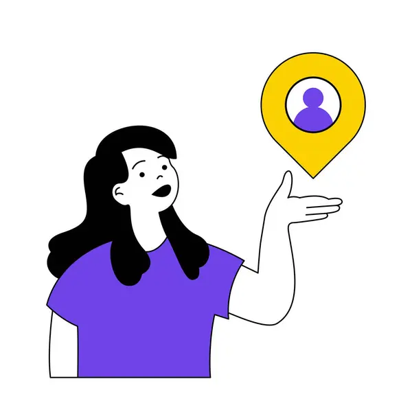 Recruitment Concept Cartoon People Flat Design Web Woman Finding New — Stock Vector