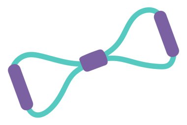 Göğüs genişletici düz dizayn. Kas çalışması için eğitim aksesuarı. Vektör çizimi izole edildi.