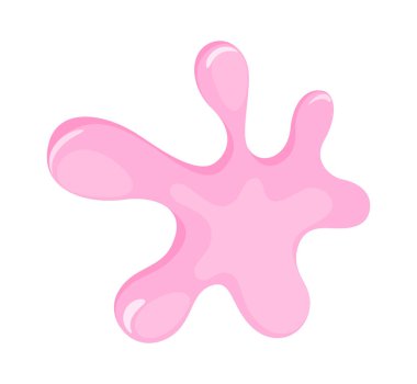 Düz vektör illüstrasyonunda pembe renkli sıvı sıçraması çeşitli yaratıcı sanat projeleri için uygun bir tasarım ögesi veya arkaplan özelliği