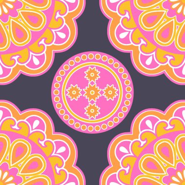 Kusursuz geleneksel renkli motif arkaplanı