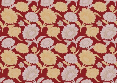 Kusursuz çiçek desenli tekstil deseni