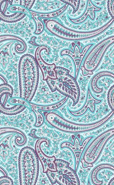 Kusursuz geleneksel şal desenli etnik baskı