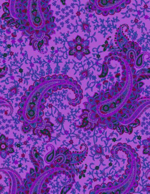 Kusursuz geleneksel şal desenli etnik baskı