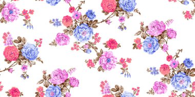 Arka planda çiçek deseni var.