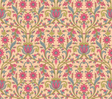 Arka planda çiçek deseni var.