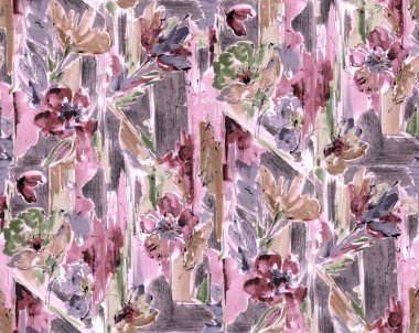 Arka planda çiçek deseni var.