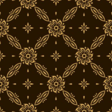 Kusursuz geleneksel çiçek dizaynı deseni