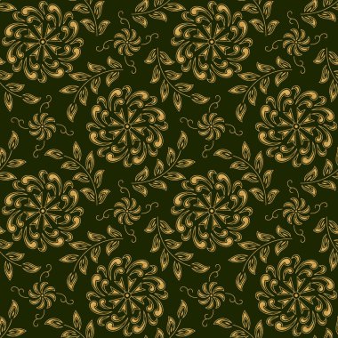 Kusursuz geleneksel çiçek dizaynı deseni