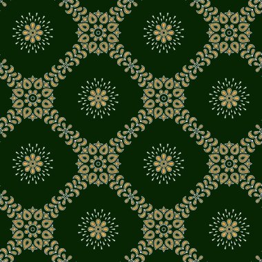 Kusursuz geleneksel çiçek dizaynı deseni