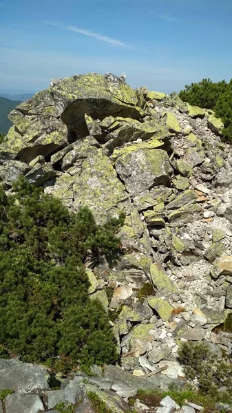 Гірський Ландшафт Камені Карпатських Горах — стокове фото