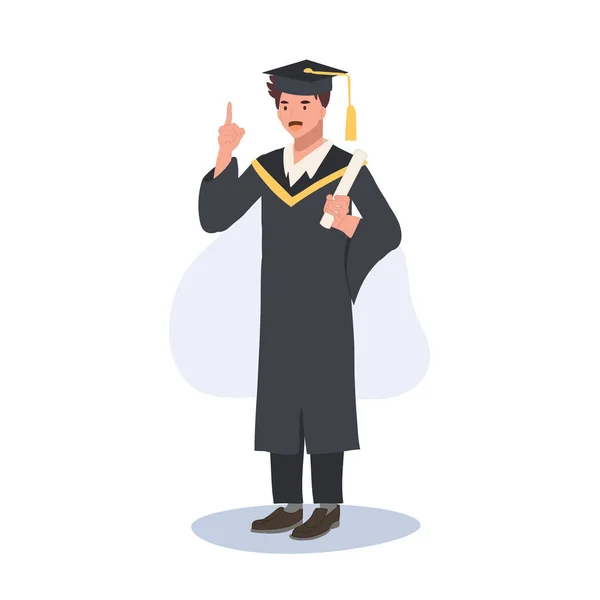 Φοιτητική Επιτυχία Νέοι Απόφοιτος Δίνοντας Συμβουλές Αποφοίτησης — Διανυσματικό Αρχείο
