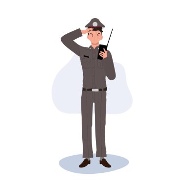 Telsizli Tayland polisi..