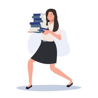 Tayland Üniversitesi Üniformalı Öğrencisi Ağır Kitaplarla Mücadele Ediyor 