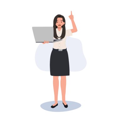 Tayland Üniversitesi Üniformalı Öğrencisi Laptop Sunar