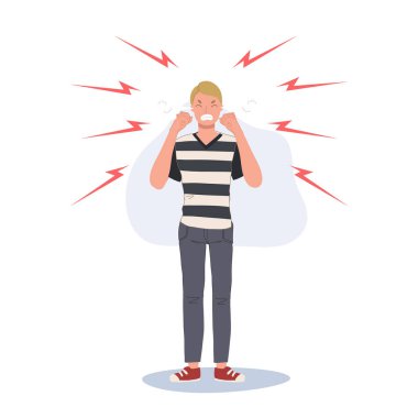 Agresif Öfke. Öfkeli Çok Öfkeli Kişi.