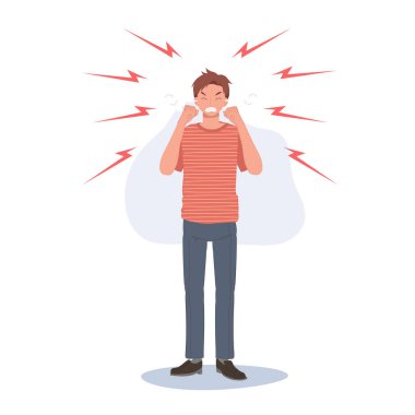 Agresif Öfke. Öfkeli Çok Öfkeli Kişi.