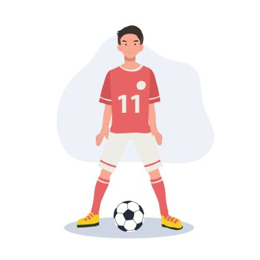 Futbolcu. Adam Tekmeleyen Top. Futbolcu. erkek karakterler futbol oynuyor. 