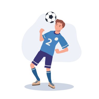 Futbolcu. Adam Tekmeleyen Top. Futbolcu. erkek karakterler futbol oynuyor. 