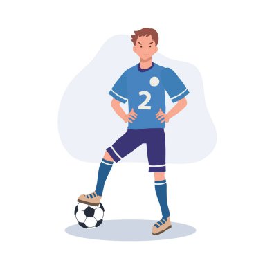 Futbolcu. Adam Tekmeleyen Top. Futbolcu. erkek karakterler futbol oynuyor. 