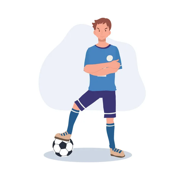 Futbolcu. Adam Tekmeleyen Top. Futbolcu. erkek karakterler futbol oynuyor. 