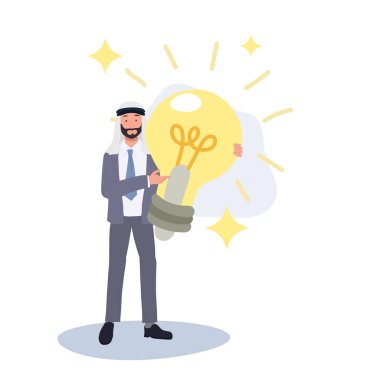 Orta Doğu Kurumsal Dehası. Ampul Fikri Olan Zeki Arap İş Adamı