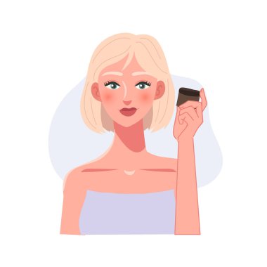 Günlük Skincare Rutin Konsepti. Kadın ve Kozmetik Kavanozlu Günlük Güzellik Ritüeli.