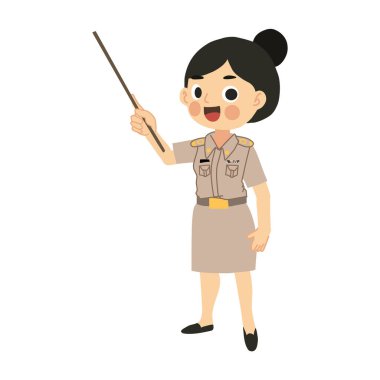 Gülümseyen Taylandlı Öğretmen Öğretmenliği, Kadın Öğretmen Eğitmenliği Dersi