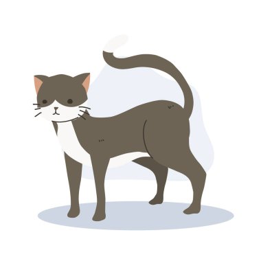 Sevimli Kedi. Kedi Sevenler için Sevimli Kedi Sanatı çizgi filmi. Komik kedi çizgi filmi.